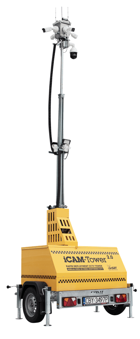 Lekka, mobilna i innnowacyjna wieża CCTV
